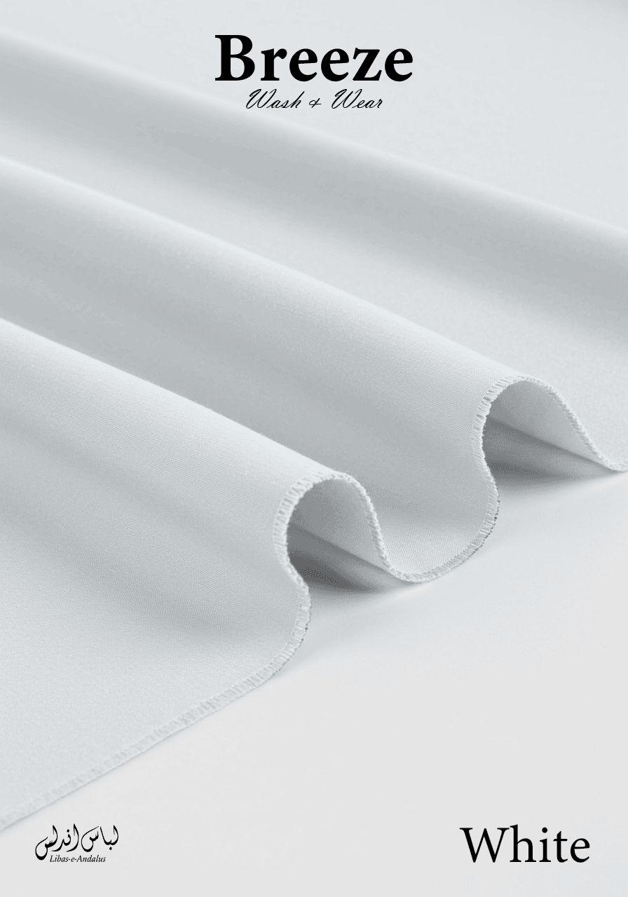 Breeze – Premium Tropical Wash & Wear Fabric | White - Sultan Fabrics