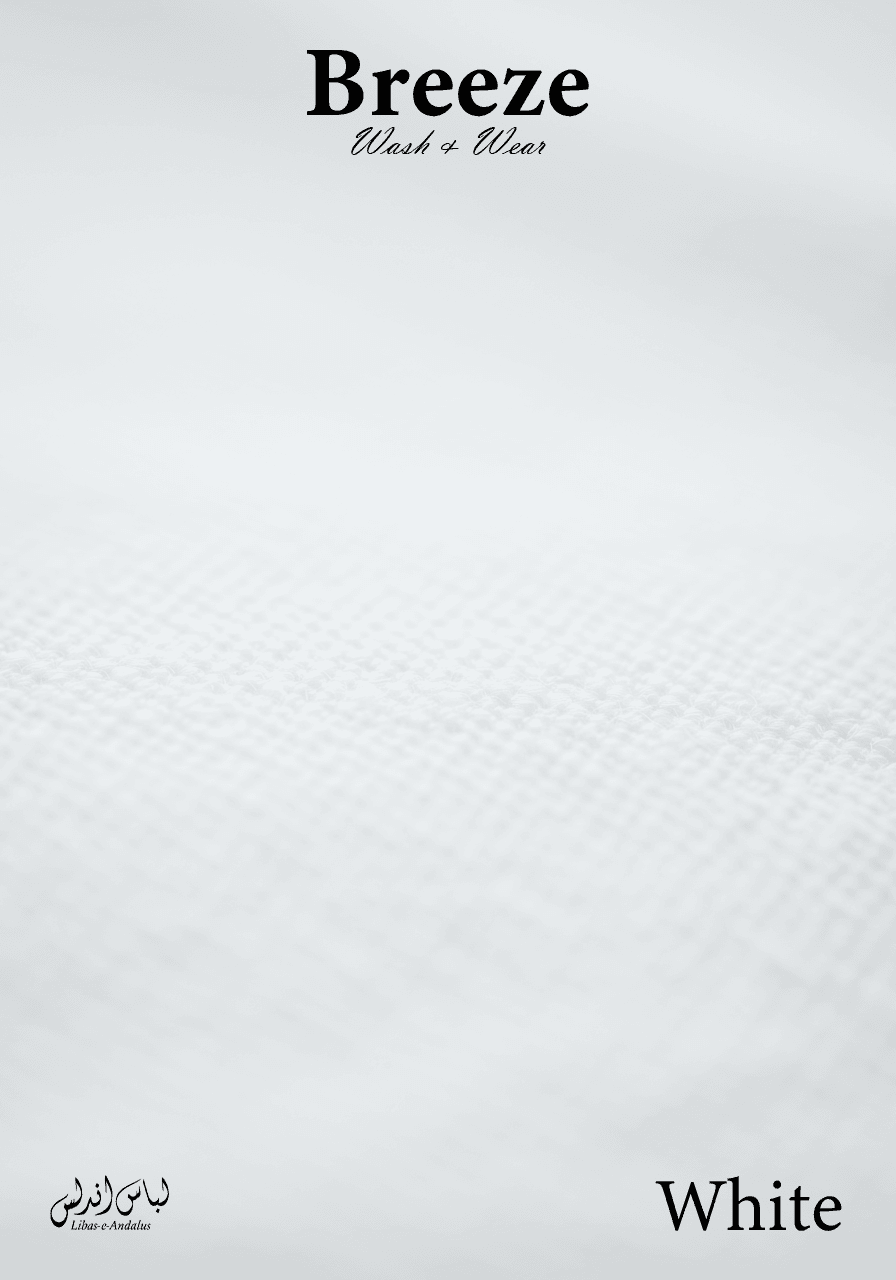 Breeze – Premium Tropical Wash & Wear Fabric | White - Sultan Fabrics