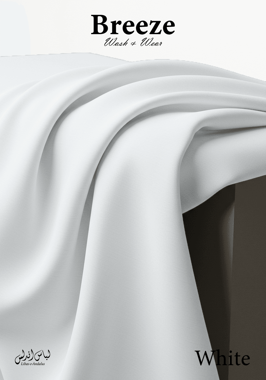 Breeze – Premium Tropical Wash & Wear Fabric | White - Sultan Fabrics
