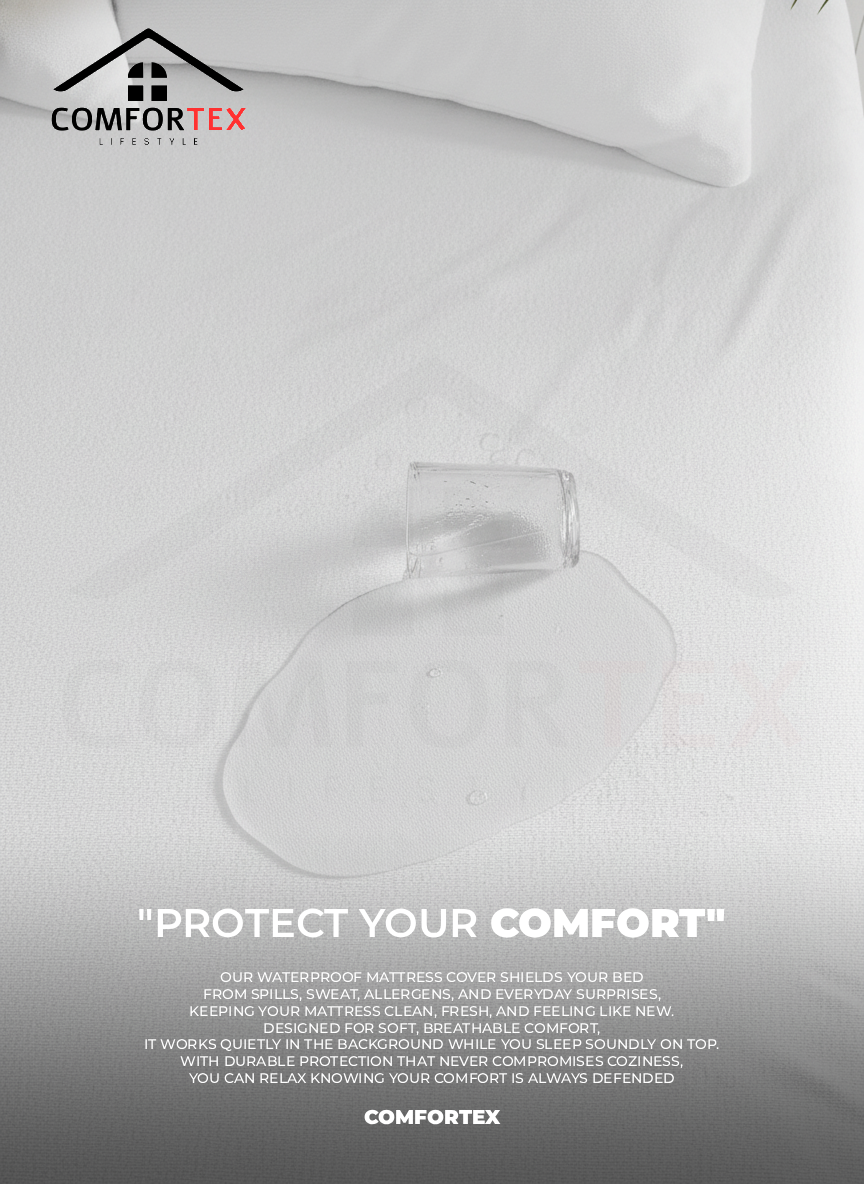 Comfortex Water Proof Mattress Protector | King Size | White