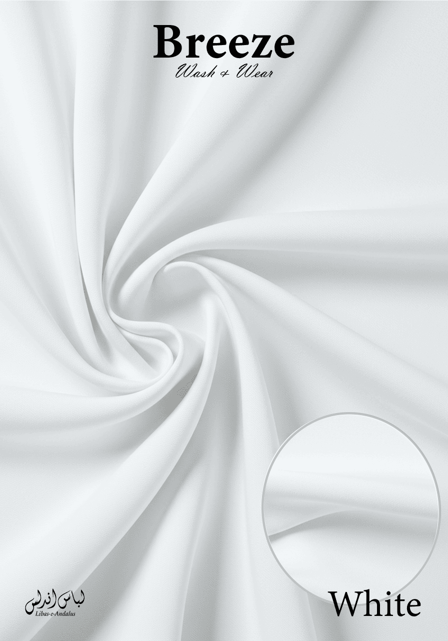 Breeze – Premium Tropical Wash & Wear Fabric | White - Sultan Fabrics
