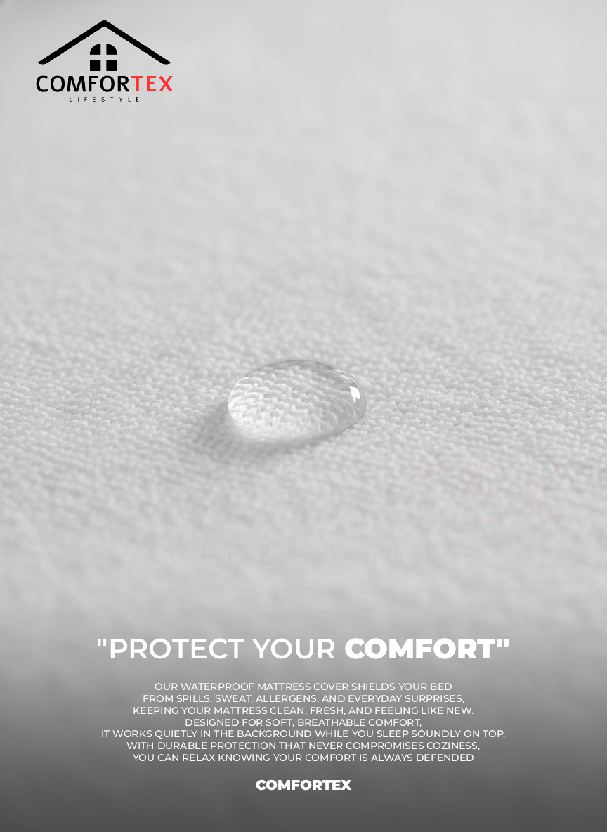 Comfortex Water Proof Mattress Protector | King Size | White