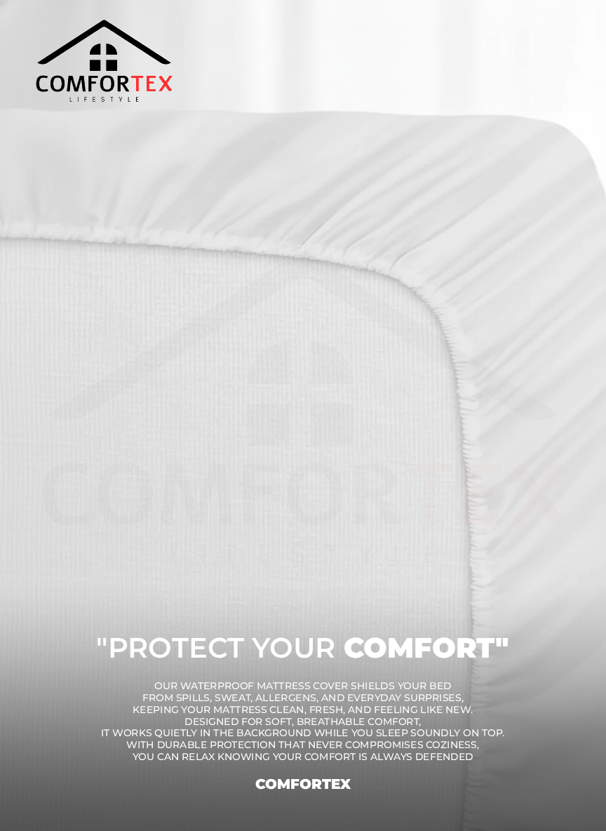 Comfortex Water Proof Mattress Protector | King Size | White