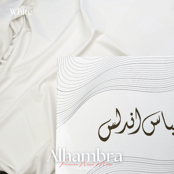 Alhambra Premium 4 Season Wash & Wear Suit (White) 4-Meter - Sultan Fabrics