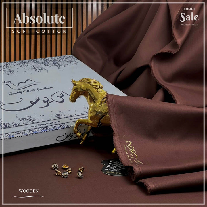 Absolute Soft Cotton Suit (Wooden) - Sultan Fabrics