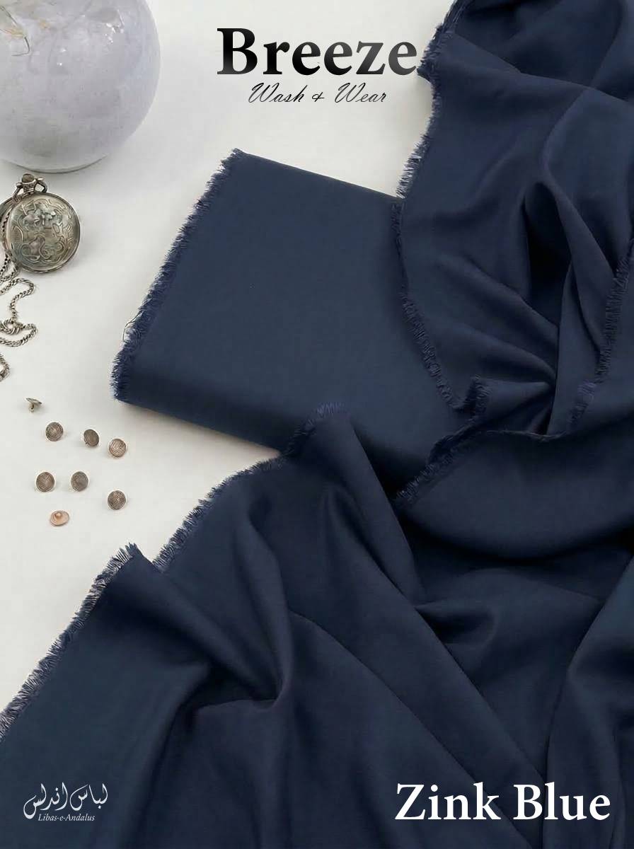 Breeze – Premium All Season Wash & Wear Fabric | Zink Blue
