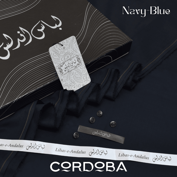 Cordoba Soft Luxurious Cotton (Navy Blue) - Sultan Fabrics