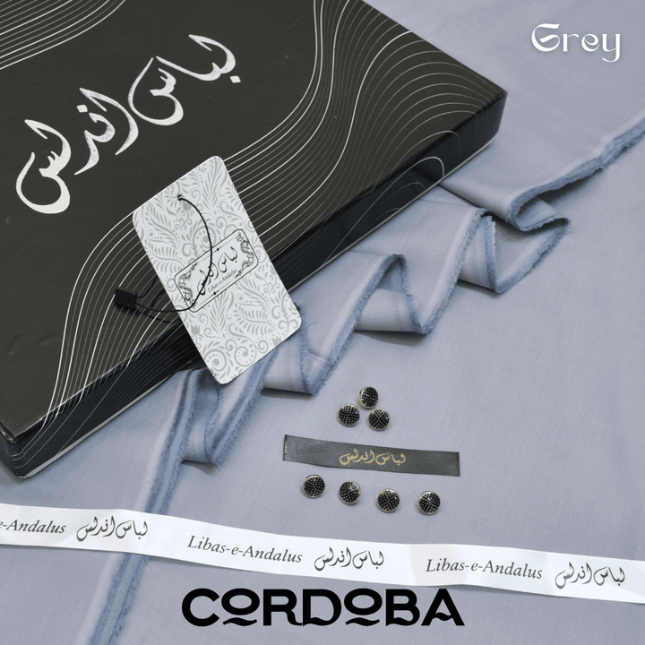 Cordoba Soft Luxurious Cotton (Grey) - Sultan Fabrics