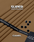 Super Boski Summer Wash & Wear Fabric | Libas-E-Andalus |  Camel