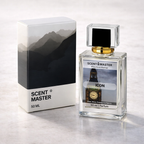 Scent Master ICON perfume bottle and packaging on a light gray background