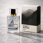 Scent Master Silver Mountain perfume bottle and packaging on a marble surface